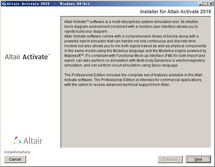 多学科系统仿真工具Altair Activate 2019 怎么样安装？