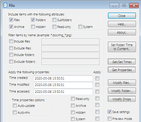 Filo(文件属性修改工具)v4.4.0中文破解版