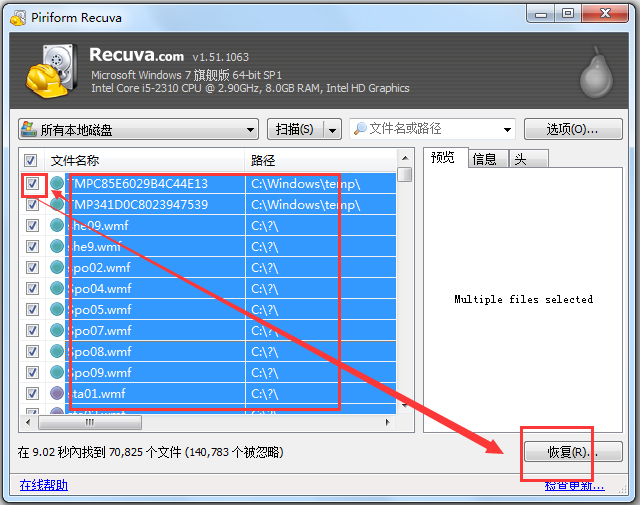 Recuva Pro文件恢复软件v1.53中文色版