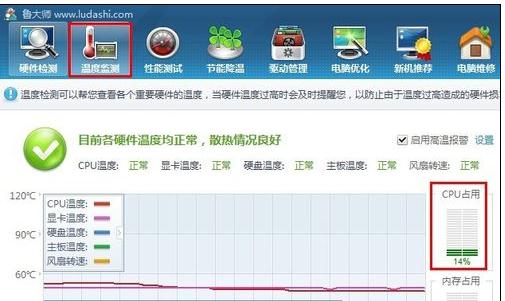 鲁大师怎么样在任务栏显示CPU温度实时监测