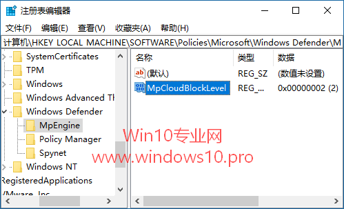 Windows 10系统怎么样提供Windows Defender防病毒程序级别？