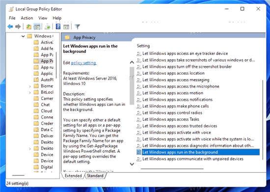 Windows 11如何禁用后台管理系统运行？Windows 11禁用后台管理系统运行的办法
