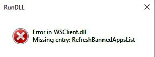 Windows 10 11099提示wsclient.dl出错应付手段